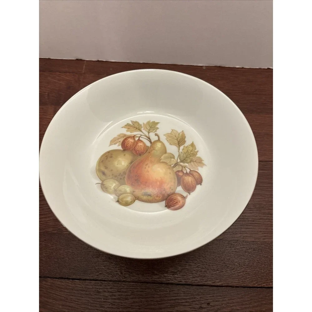 Bareuther‎ Waldsassen 49 Apples/Pears Pedestal Serving Bowl Bavaria Germany  VTG